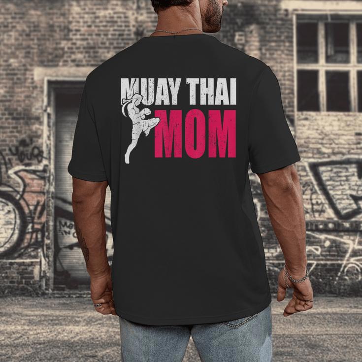 Muay Thai Mom Women Boxing Kickboxing MMA Muay Thai Men's Back Print T-Shirt