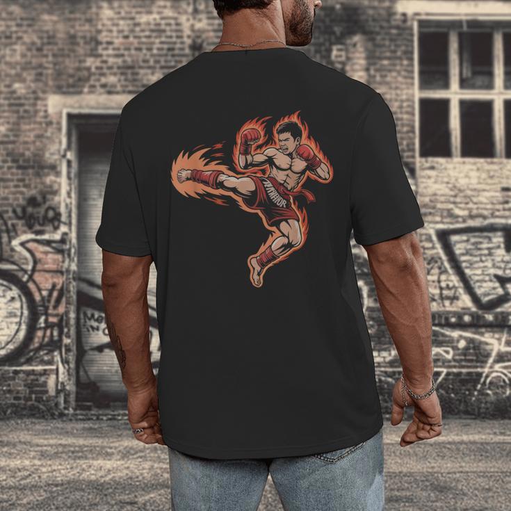 Muay Thai Mongkol Headband Minimal Clean Art Fighter Men's Back Print T-Shirt Muay Thai Mongkol Headband Minimal Clean Art Fighter Men's Back Print T-Shirt