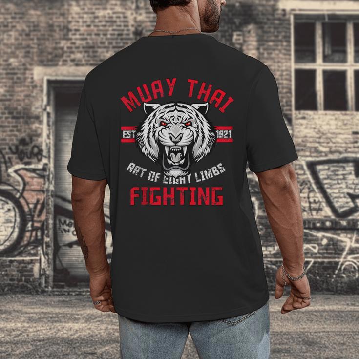 Muay Thai Muay Thai Limbs Muay Thai Boxing Art 8 Limbs Mma Men's Back Print T-Shirt