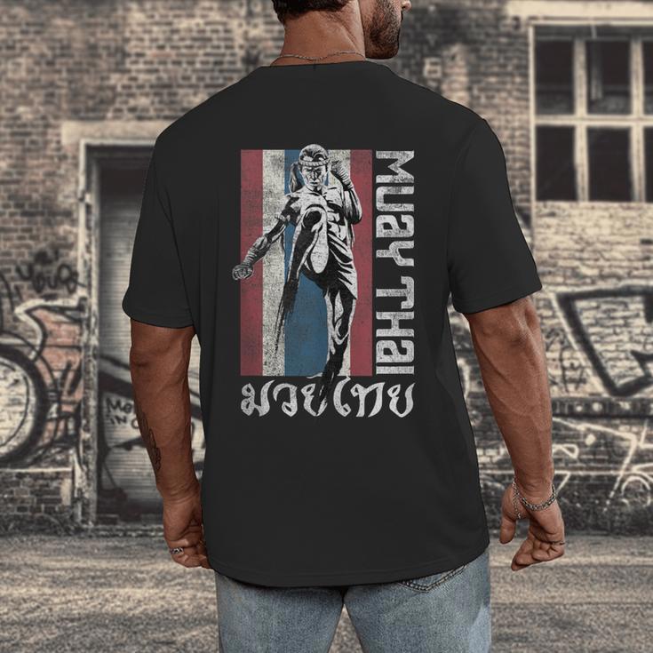 Muay Thai Shirt Thailand Flag Martial Arts Shirt Men's Back Print T-Shirt