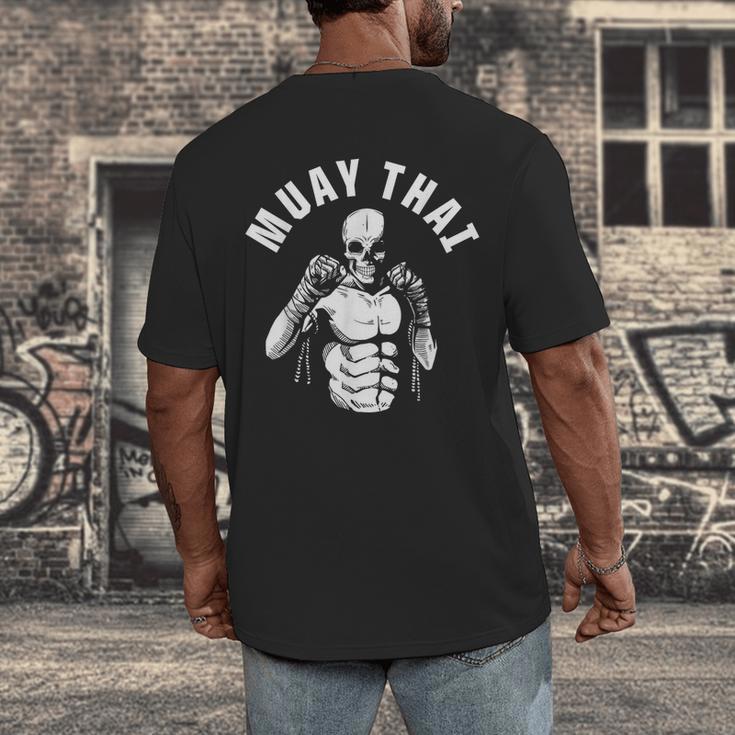 Muay Thai Skeleton Fighter MMA Club Coach Martial Arts Fight Men's Back Print T-Shirt Muay Thai Skeleton Fighter MMA Club Coach Martial Arts Fight Men's Back Print T-Shirt