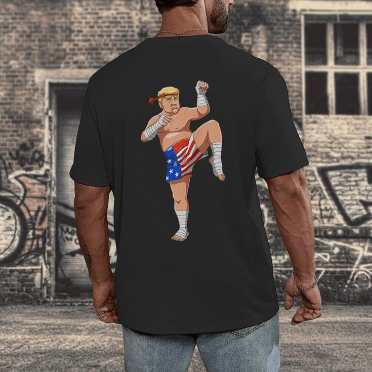 Muay Thai Trump Make Muay Thai Great Again Men's Back Print T-Shirt Muay Thai Trump Make Muay Thai Great Again Men's Back Print T-Shirt
