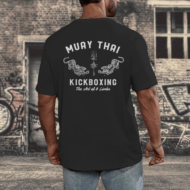 Muay Thai Twin Tigers MMA Warrior Fight Shirt Men's Back Print T-Shirt
