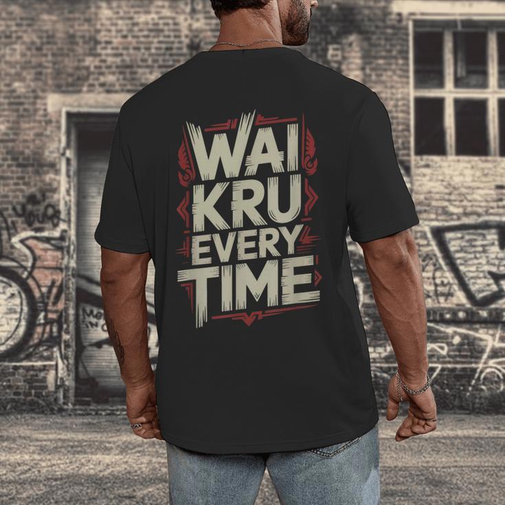 Muay Thai Wai Kru Respect Ritual Ceremony Fighter Identity Men's Back Print T-Shirt