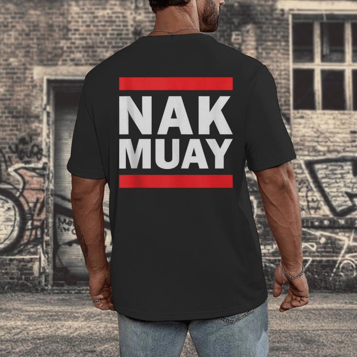 Nak Muay Thai Kickboxing KnuckMuay Thai Kickboxing Kickboxer Fighter MMA Men's Back Print T-Shirt Nak Muay Thai Kickboxing KnuckMuay Thai Kickboxing Kickboxer Fighter MMA Men's Back Print T-Shirt