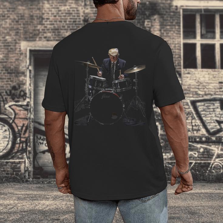 Percussion Player Drumset Retro Drum Kit Percussionist Trump Drummer Drums 2024 -Adults Men's Back Print T-Shirt Percussion Player Drumset Retro Drum Kit Percussionist Trump Drummer Drums 2024 -Adults Men's Back Print T-Shirt