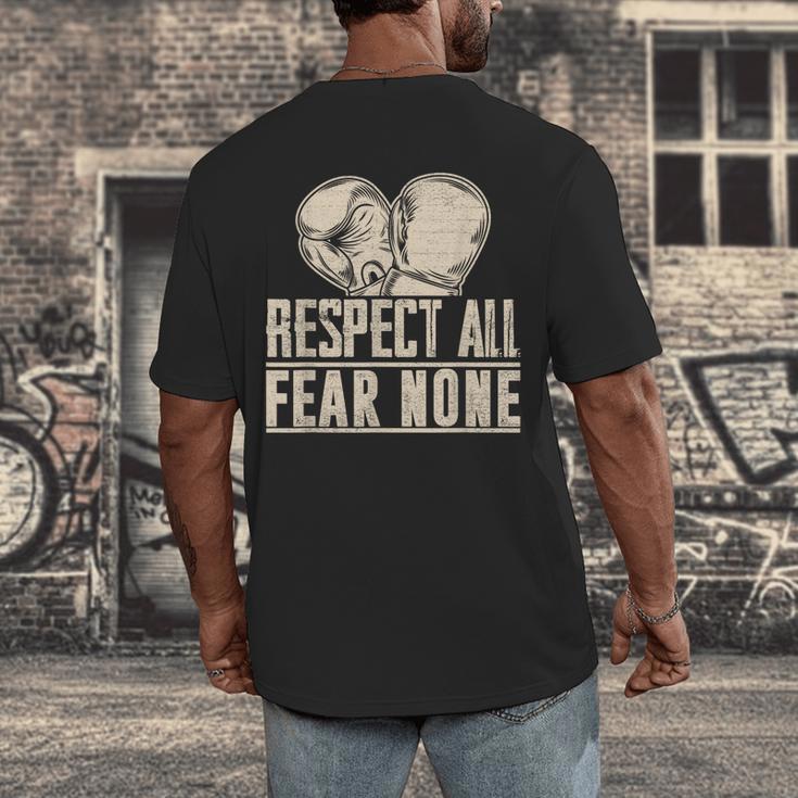Respect All Fear None Muay Thai Men's Back Print T-Shirt