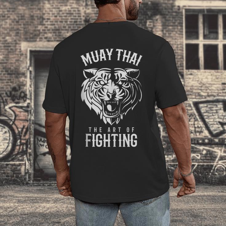 Tiger Muay Thai And Kickboxing Men's Back Print T-Shirt Tiger Muay Thai And Kickboxing Men's Back Print T-Shirt