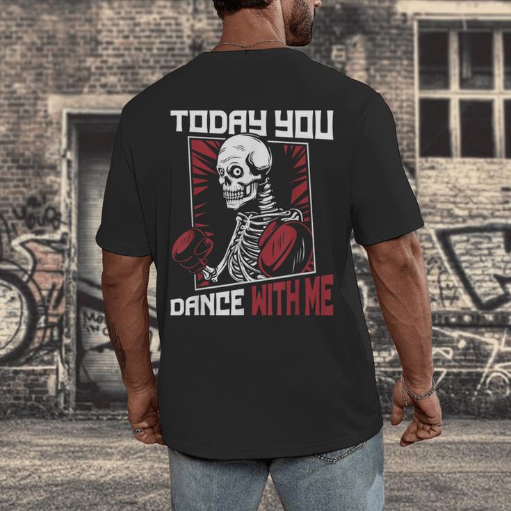 Today You Dance With Me Professional Boxer Muay Thai Boxing Men's Back Print T-Shirt