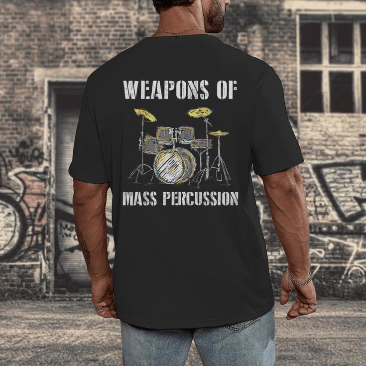 Weapons Of Mass Percussion Band Best Drummer Drum Kit Men's Back Print T-Shirt Weapons Of Mass Percussion Band Best Drummer Drum Kit Men's Back Print T-Shirt