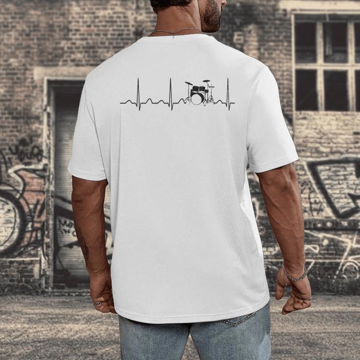 Drum Kit Set Drummer Sweatshirt Men's Back Print T-Shirt Drum Kit Set Drummer Sweatshirt Men's Back Print T-Shirt