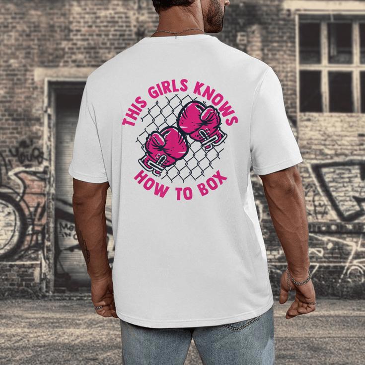 This Girl Knows How To Box Muay Thai Kickboxer Fan Boxing Men's Back Print T-Shirt This Girl Knows How To Box Muay Thai Kickboxer Fan Boxing Men's Back Print T-Shirt