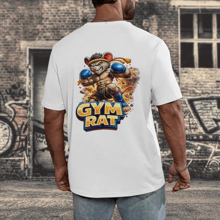 Gym Rat Kickboxing Nak Muay Thai Boxing Fighter Men's Back Print T-Shirt
