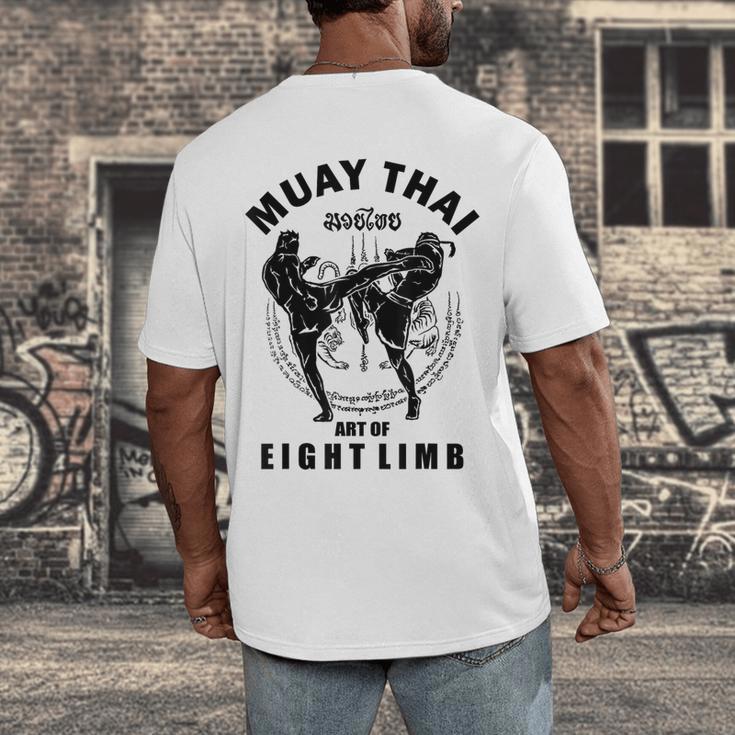 Muay Thai Art Of Eight Limb Men's Back Print T-Shirt