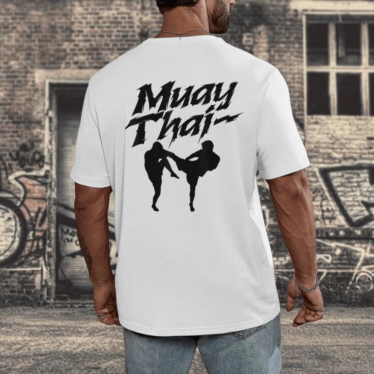 Muay Thai Boxing Martial Arts Fighter Men's Back Print T-Shirt