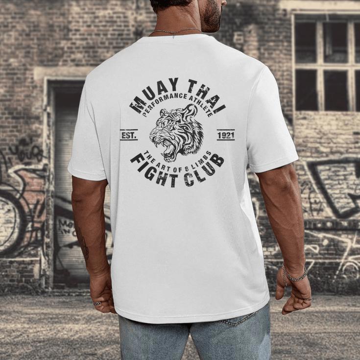 Muay Thai Kickboxing Eight Art MMA Men's Back Print T-Shirt