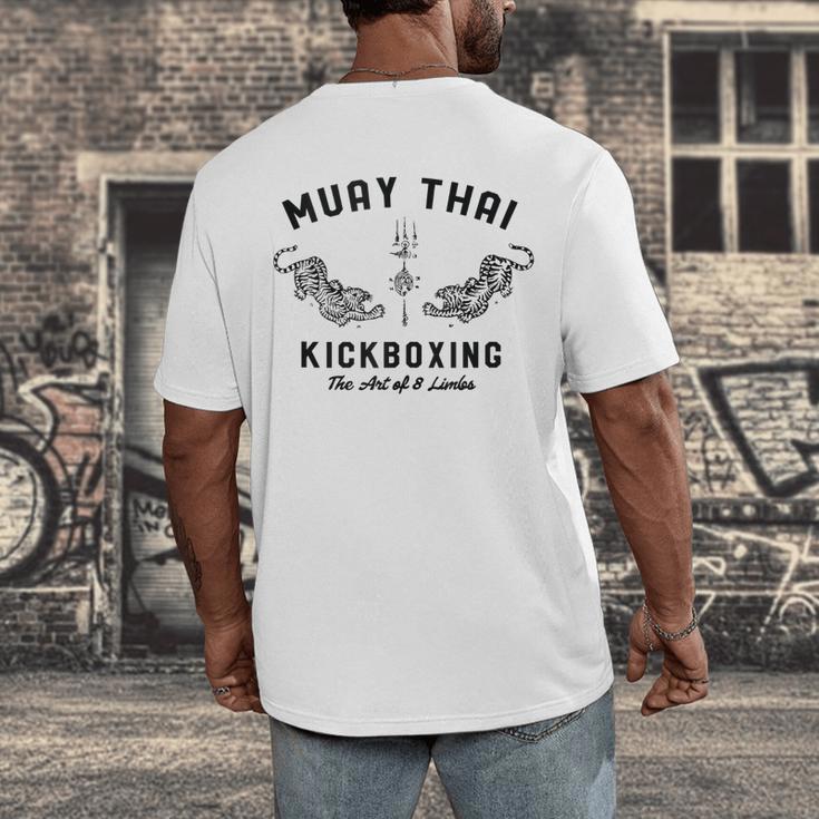 Muay Thai Twin Tigers MMA Warrior Fight Men's Back Print T-Shirt