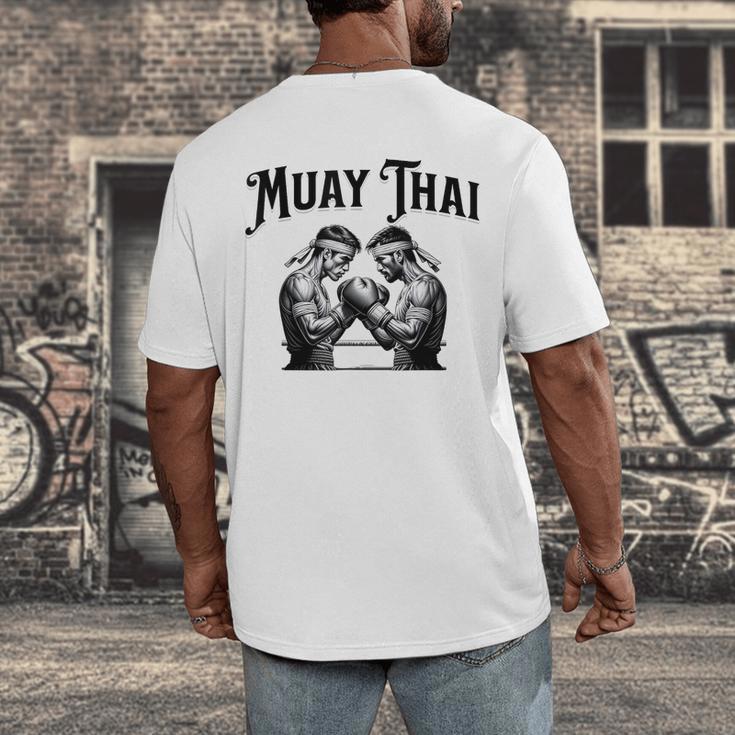 Thai Boxing Muay Thai Boxer Men's Back Print T-Shirt Thai Boxing Muay Thai Boxer Men's Back Print T-Shirt