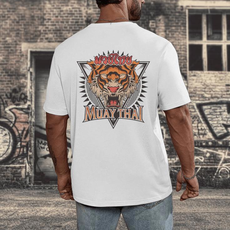 Tigar Muay Thai MMA Vintage Kickboxing Training Men's Back Print T-Shirt