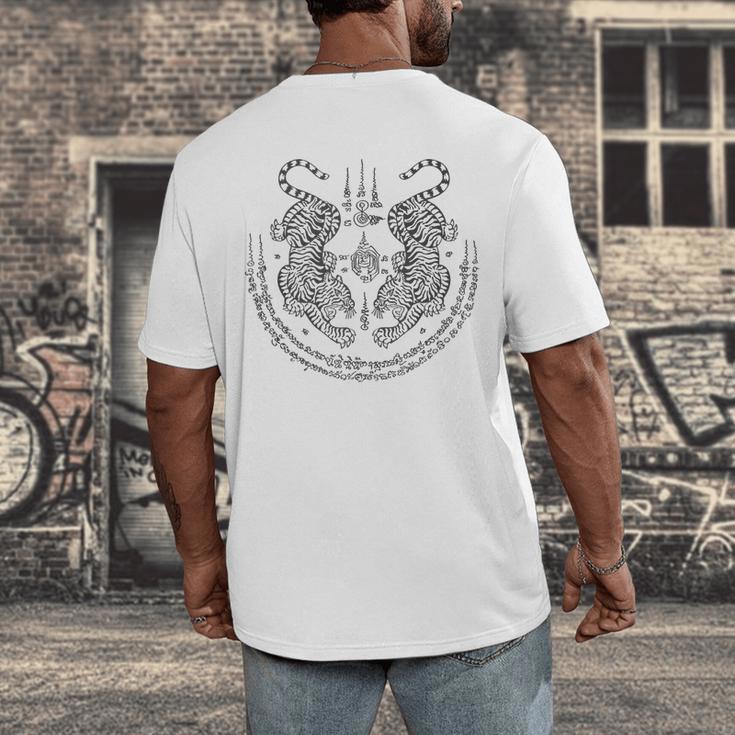Twin Tiger Muay Thai Shorts Thailand Martial Arts Boxing Men's Back Print T-Shirt Twin Tiger Muay Thai Shorts Thailand Martial Arts Boxing Men's Back Print T-Shirt