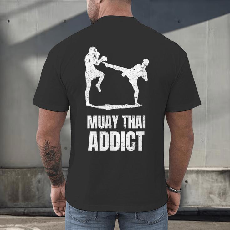Addicted To Muay Thai Graphic Shirt Men's Back Print T-Shirt Addicted To Muay Thai Graphic Shirt Men's Back Print T-Shirt