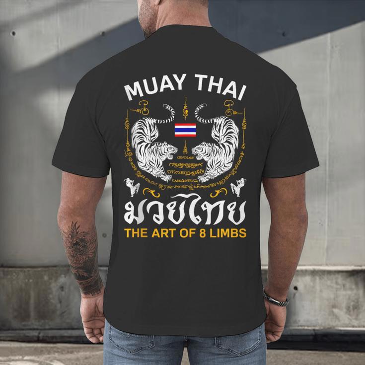 The Art Of 8 Limbs Sak Yant Tiger Muay Thai Men's Back Print T-Shirt