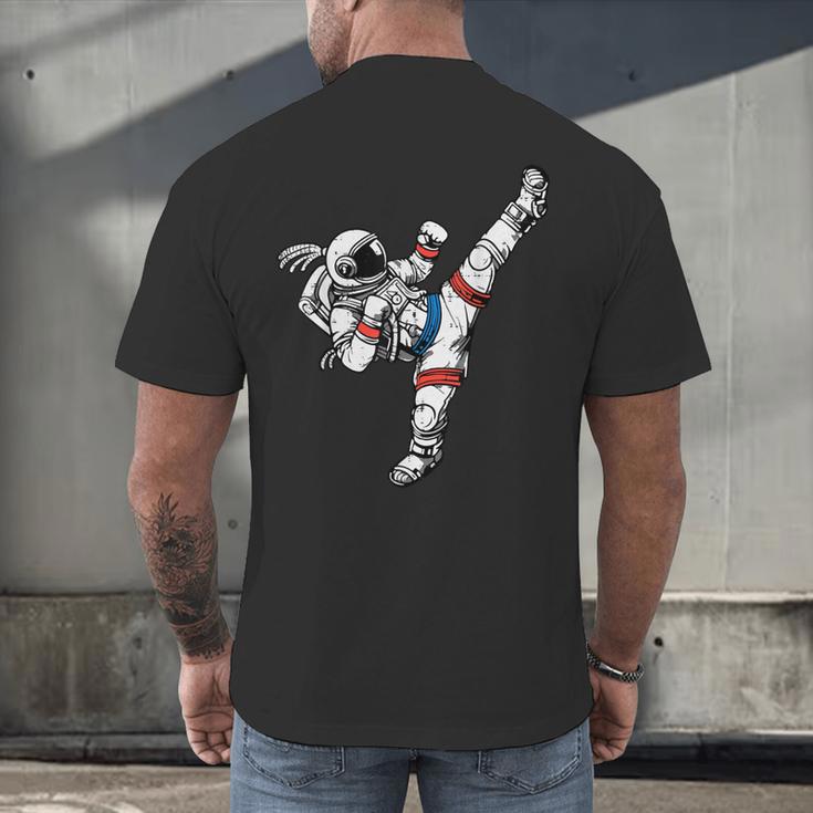 Astronaut Muay Thai Fighter Space Martial Arts Men Women Kid Men's Back Print T-Shirt