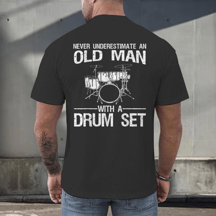Cool Drummer Art Men Dad Drum Set Player Drum Kit Musician Men's Back Print T-Shirt Cool Drummer Art Men Dad Drum Set Player Drum Kit Musician Men's Back Print T-Shirt