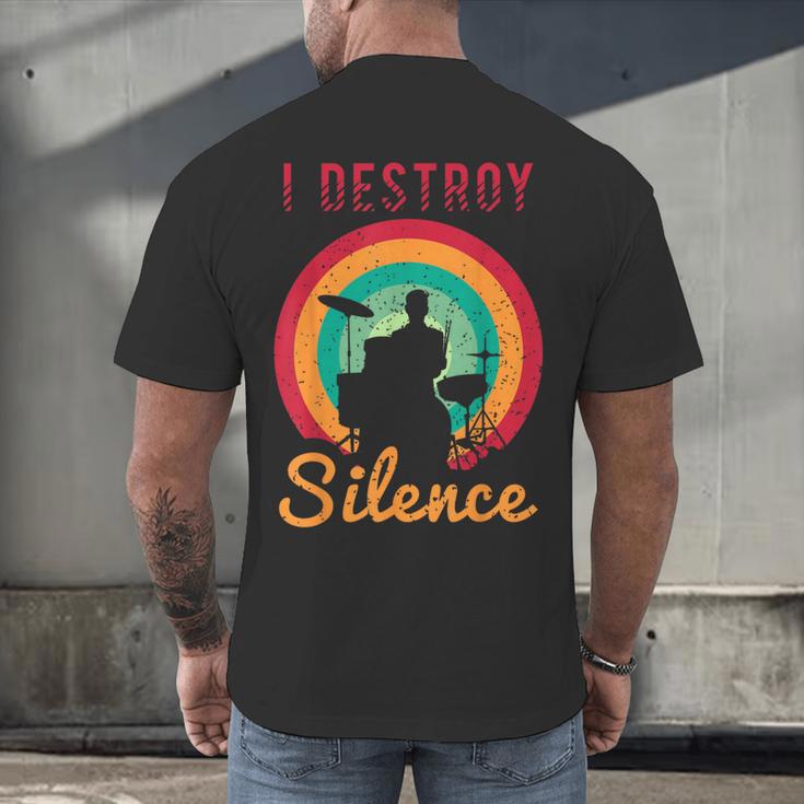 Drum Kit Tshirt For a Drummer With Percussion Instruments Men's Back Print T-Shirt Drum Kit Tshirt For a Drummer With Percussion Instruments Men's Back Print T-Shirt