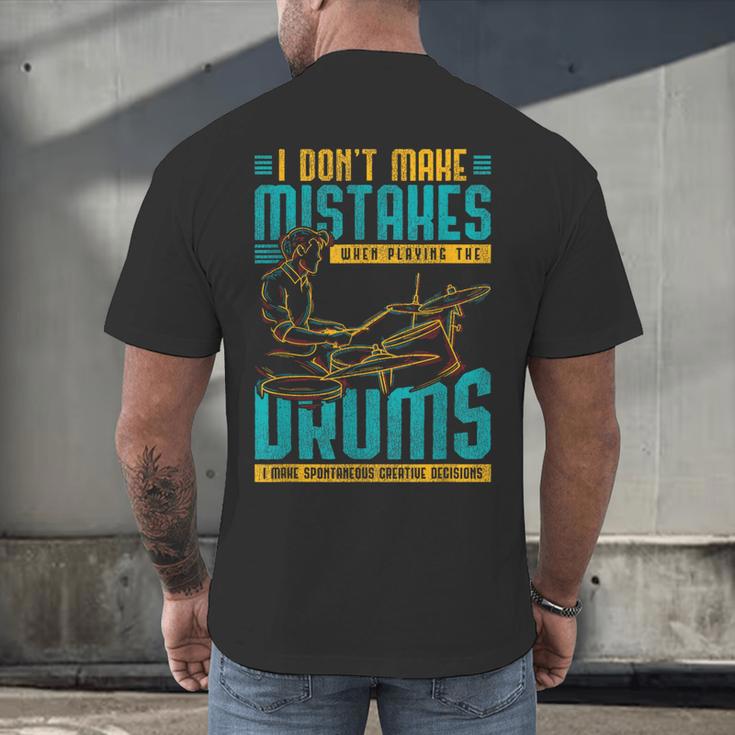 Drummer Drummer Drum Kit Men's Back Print T-Shirt Drummer Drummer Drum Kit Men's Back Print T-Shirt