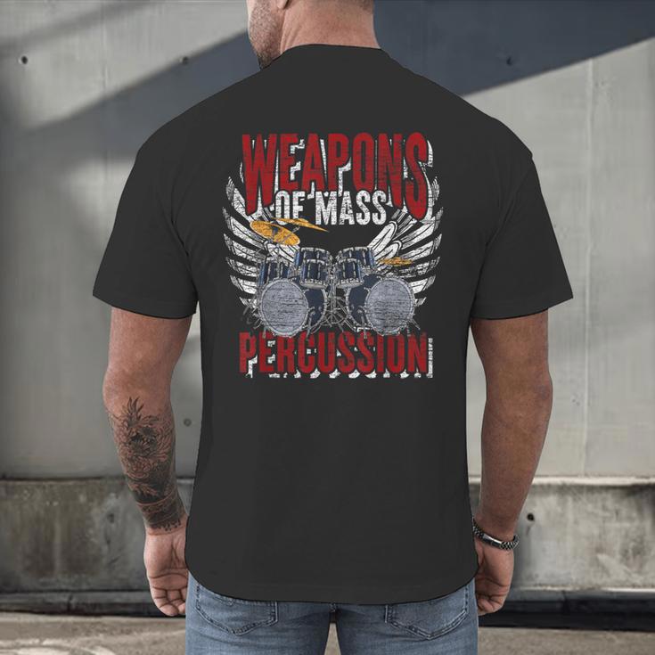 Drummer Rock Drummer Drum Kit Men's Back Print T-Shirt Drummer Rock Drummer Drum Kit Men's Back Print T-Shirt