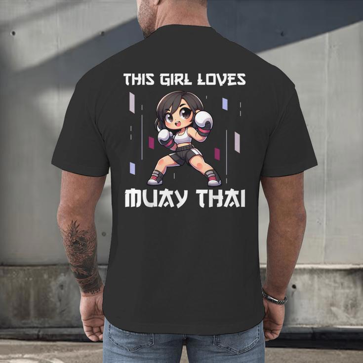 This Girl Loves Muay Thai Muay Thai Girls Kids Men's Back Print T-Shirt This Girl Loves Muay Thai Muay Thai Girls Kids Men's Back Print T-Shirt