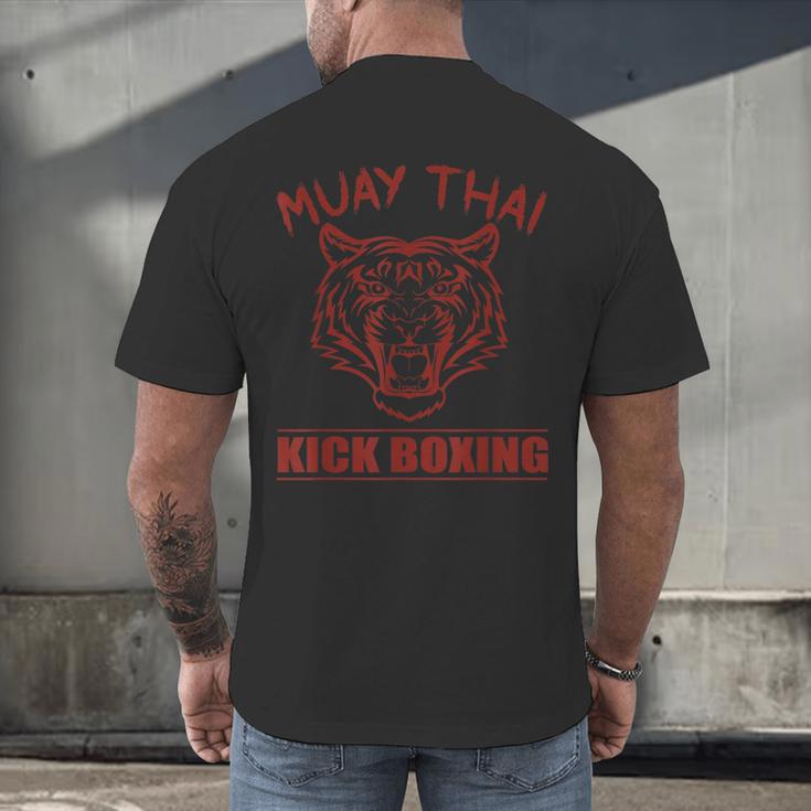 Great Muay Thai Tiger Kickboxing Martial Artist Men's Back Print T-Shirt