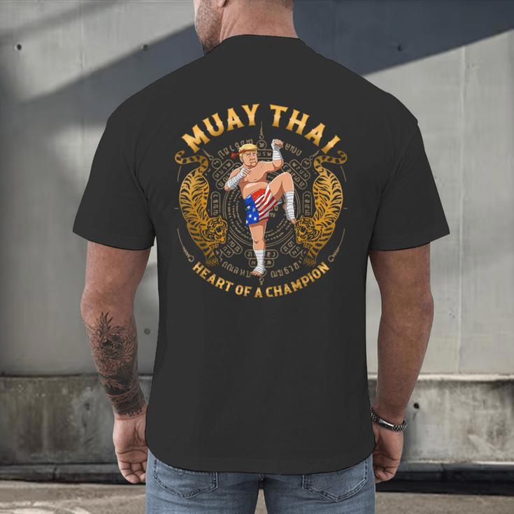 Heart Of a Champion Kickboxing And Muay Thai Trump Men's Back Print T-Shirt
