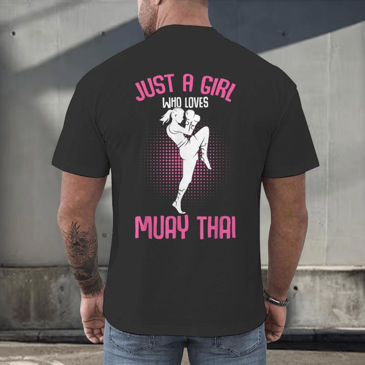 Just a Girl Who Loves Muay Thai Kids Girls Men's Back Print T-Shirt Just a Girl Who Loves Muay Thai Kids Girls Men's Back Print T-Shirt
