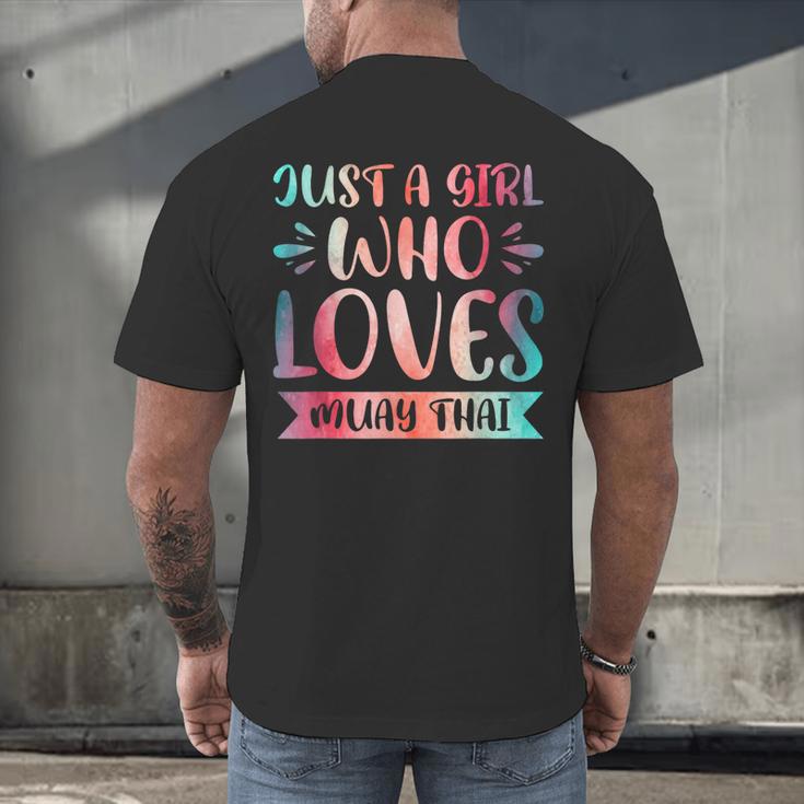 Just a Girl Who Loves Muay Thai Men's Back Print T-Shirt Just a Girl Who Loves Muay Thai Men's Back Print T-Shirt