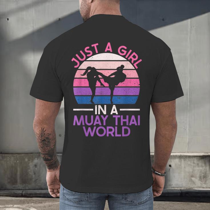 Just A Girl In A Muay Thai World Muay Thai Boxing Men's Back Print T-Shirt