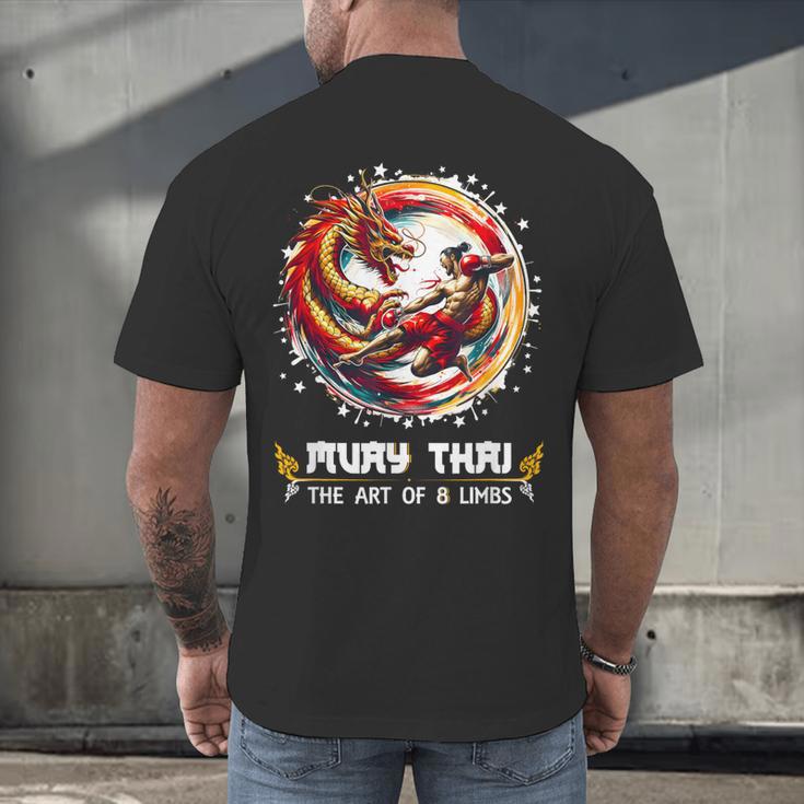MMA Thai Boxing Art Of Eight Limbs Combat Muay Thai Men's Back Print T-Shirt