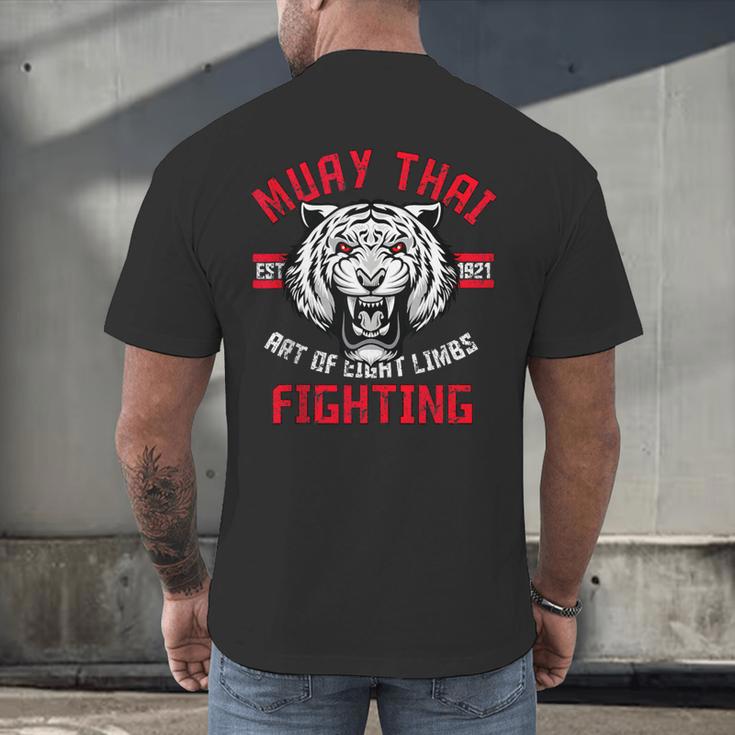 Muay Thai Art Of Eight Limbs Thai Boxing Mixed Martial Art Men's Back Print T-Shirt Muay Thai Art Of Eight Limbs Thai Boxing Mixed Martial Art Men's Back Print T-Shirt