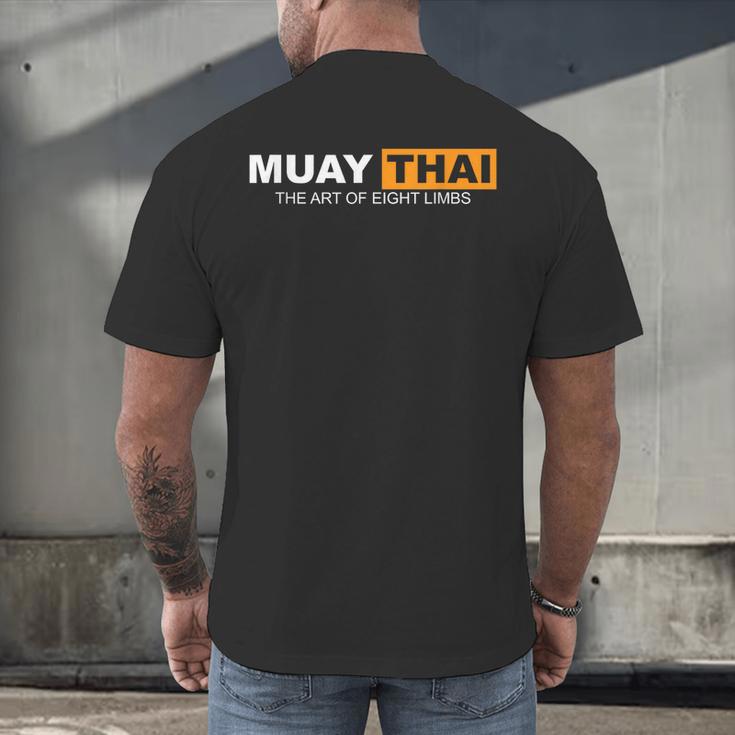 Muay Thai The Art Of Eight Limbs Kickboxing And MMA Fighter Men's Back Print T-Shirt