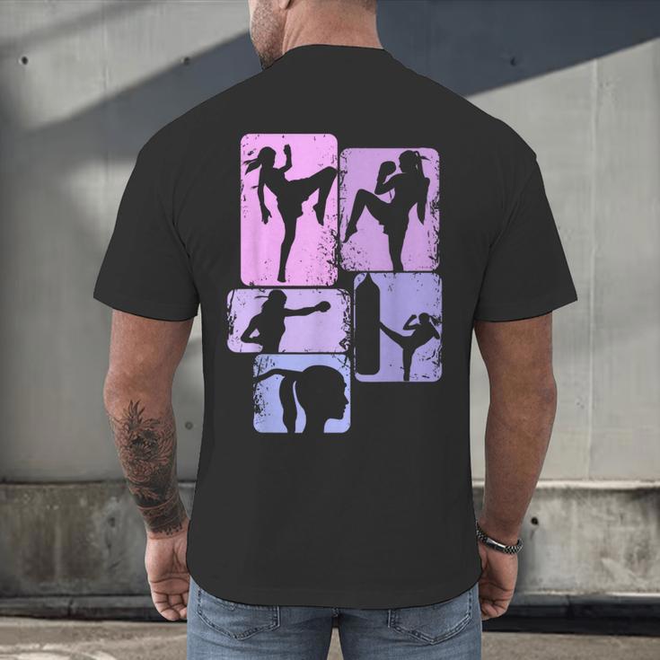 Muay Thai Thai Boxes Girls Kids Women Men's Back Print T-Shirt