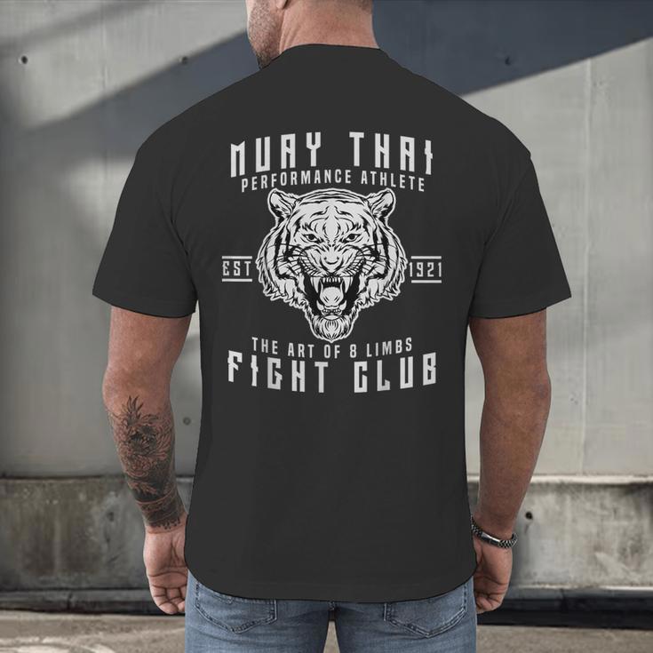 Muay Thai Thai Boxing Kickboxing Men's Back Print T-Shirt