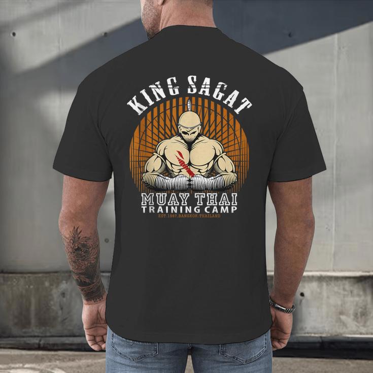 Muay Thai Boxing Training Gym Sagat Training Camp Men's Back Print T-Shirt Muay Thai Boxing Training Gym Sagat Training Camp Men's Back Print T-Shirt