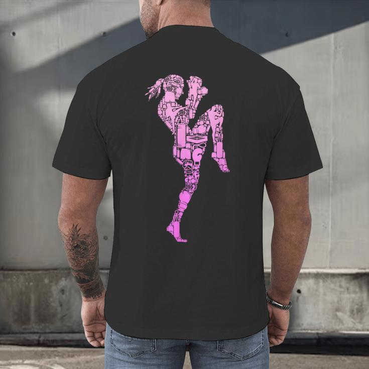 Muay Thai Thai Boxing Women Girls Children Men's Back Print T-Shirt Muay Thai Thai Boxing Women Girls Children Men's Back Print T-Shirt