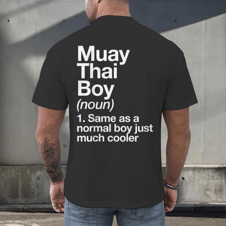 Muay Thai Boy Definition Martial Arts Sports Men's Back Print T-Shirt Muay Thai Boy Definition Martial Arts Sports Men's Back Print T-Shirt
