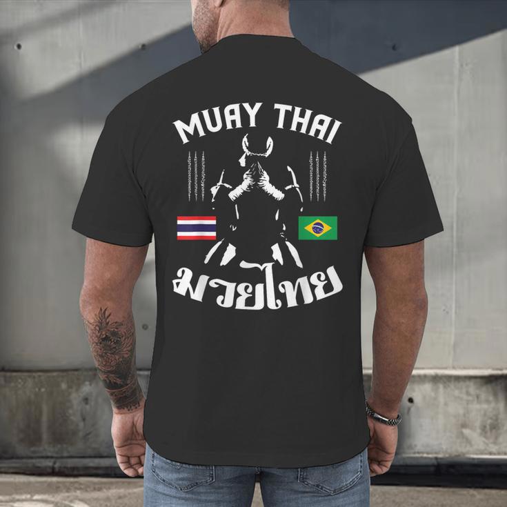 Muay Thai Brazil Brazilian Martial Arts Thai Men's Back Print T-Shirt