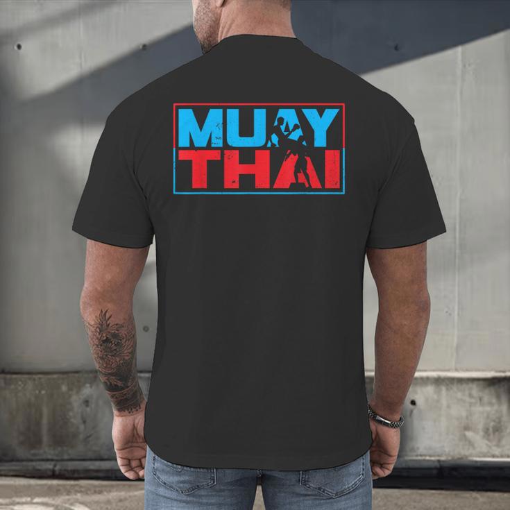 Muay Thai Fighter Boxing Martial Arts Hobby Men's Back Print T-Shirt