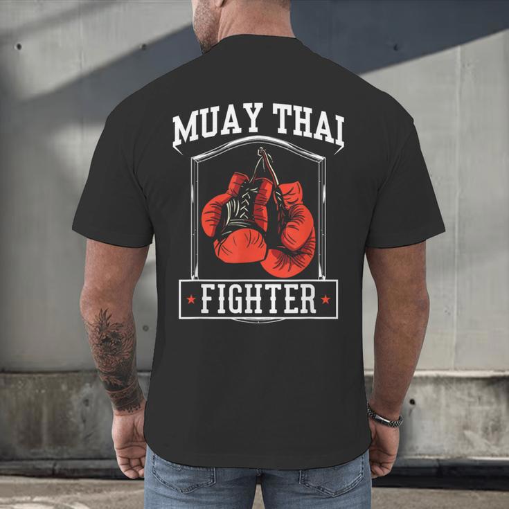 Muay Thai Fighter Hobby Boxing Martial Arts Men's Back Print T-Shirt