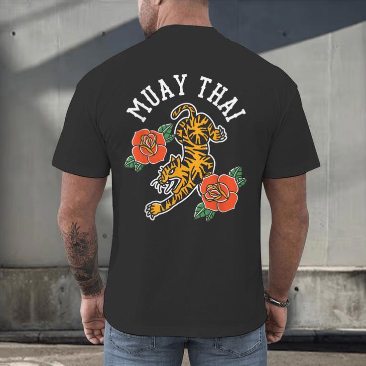 Muay Thai Fighter Hobby Martial Arts Boxing Men's Back Print T-Shirt