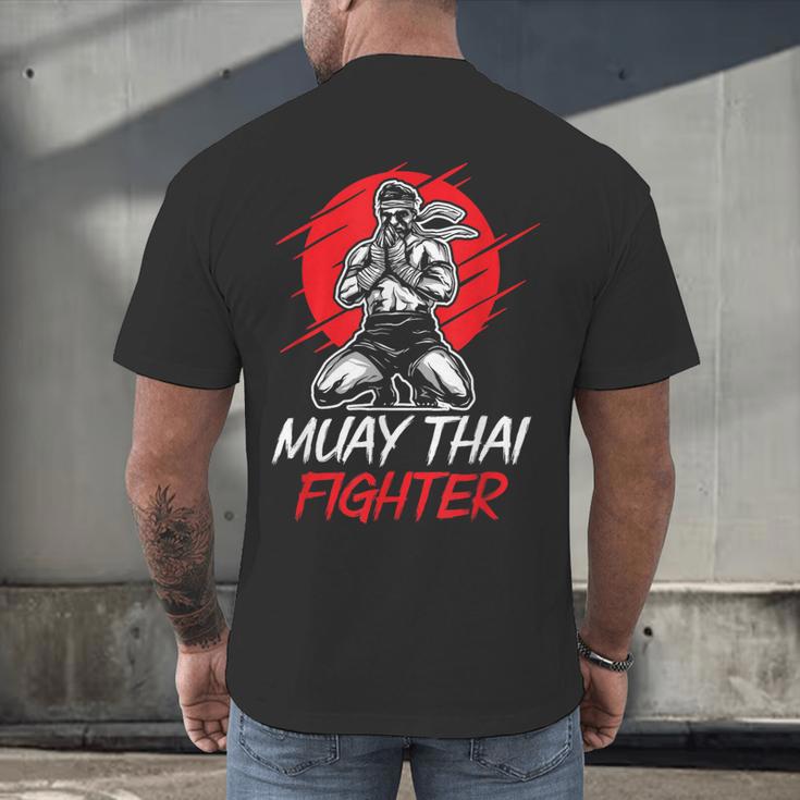 Muay Thai Fighter Martial Arts Boxing Hobby Men's Back Print T-Shirt